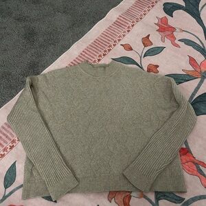 Cropped Box Women's Cream Sweater